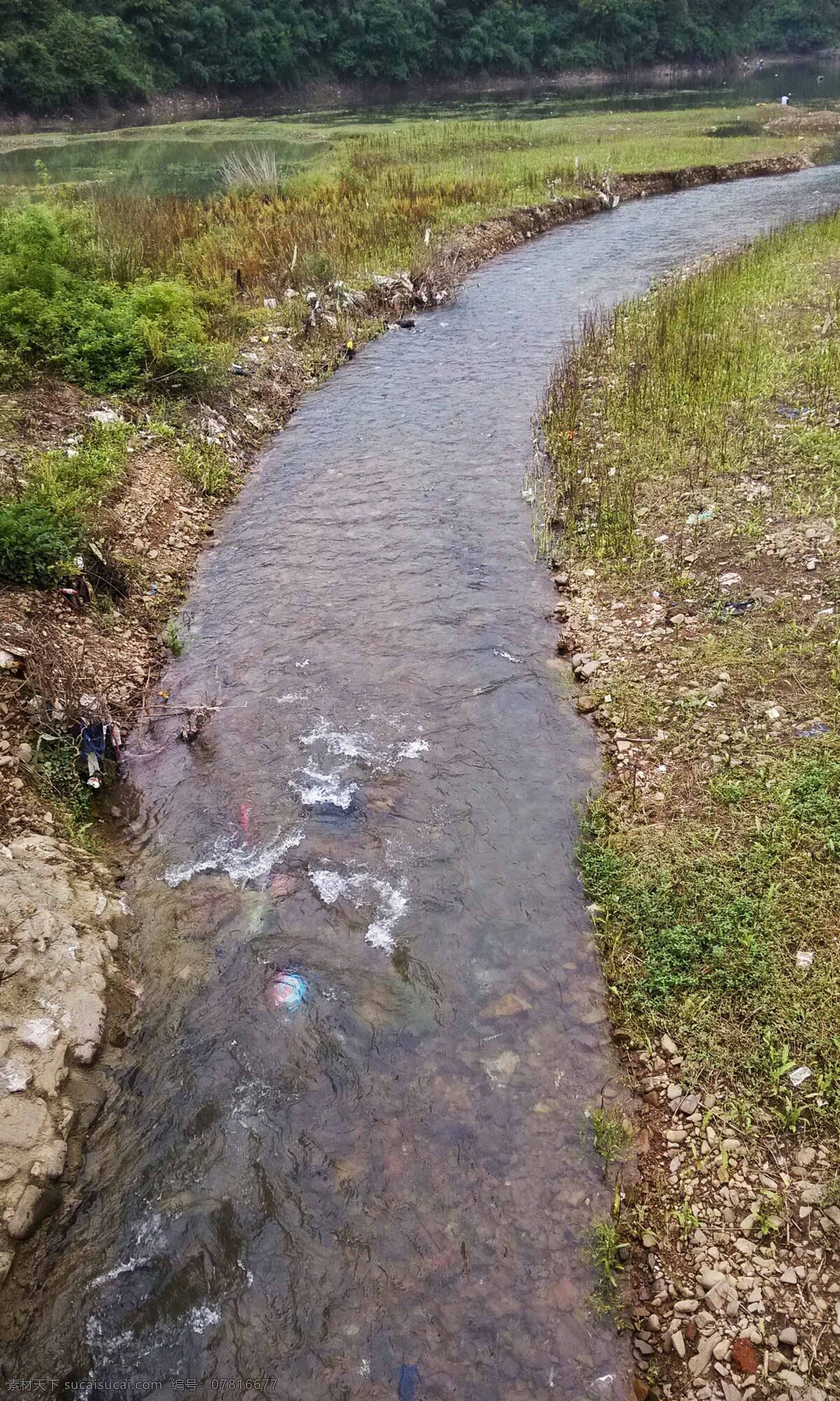 水库入水口 水库 小水沟 清澈 拍摄 手机 自然景观 山水风景