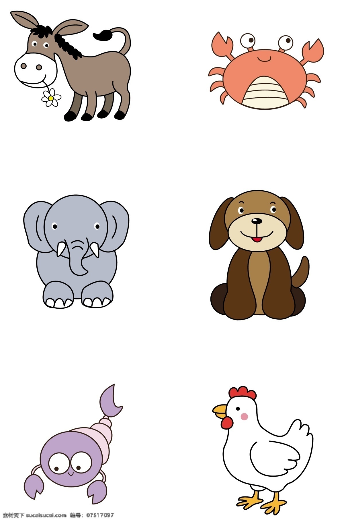 卡通 可爱 动物 矢量图 儿童 人物 背景 矢量 字母 商务 办公 图标 卡通设计