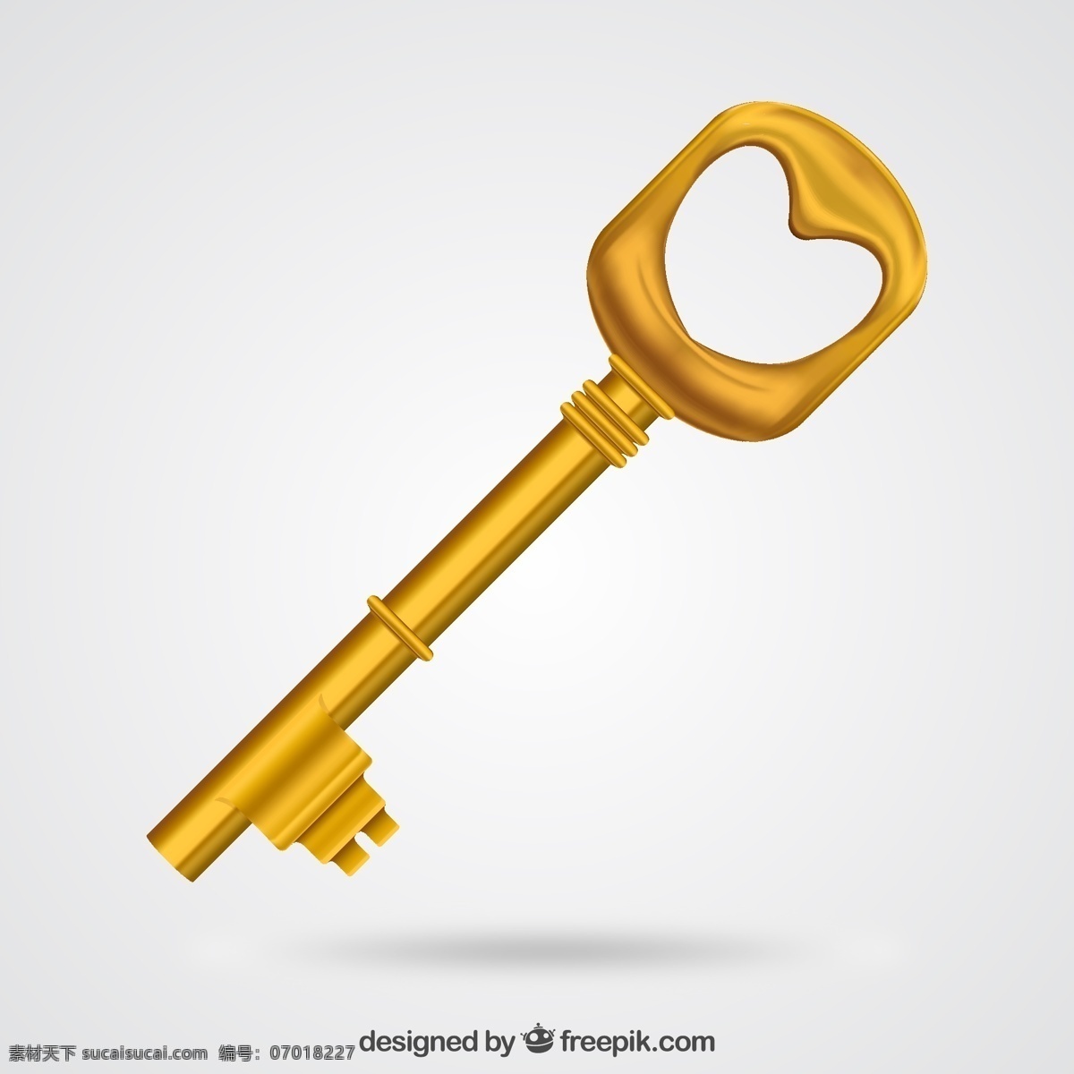 金色钥匙 金钥匙 爱心 金色 金属 钥匙 平面素材