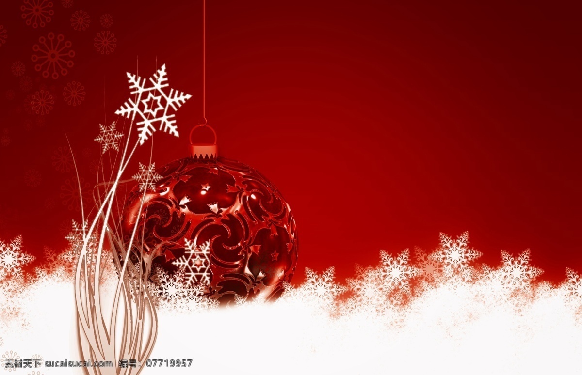 红色 圣诞节 淘宝 宣传 专用 模板 优雅 节日