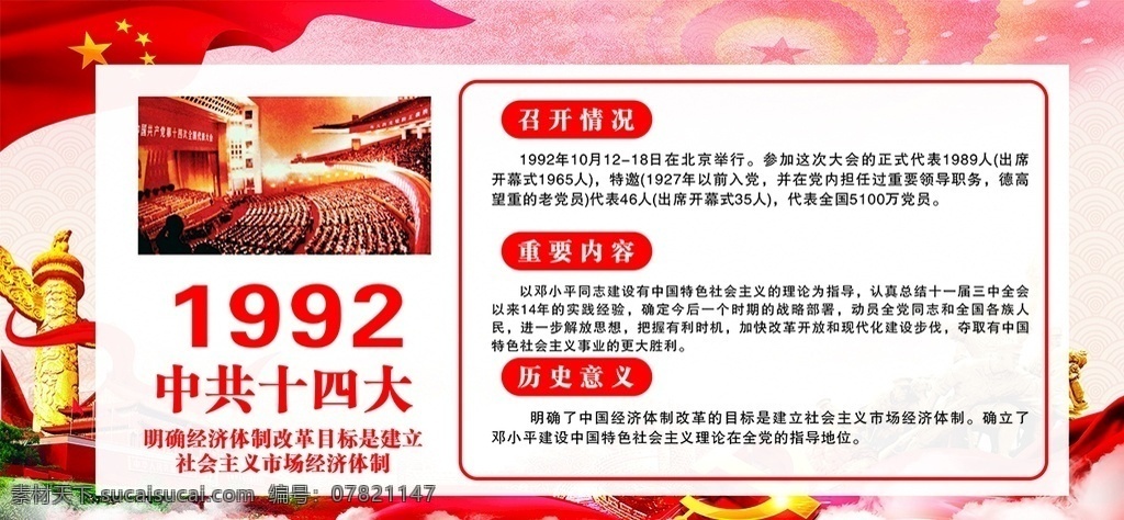 中共十四大 中共 十四大 光辉 历程 中国 十九大 展板模板