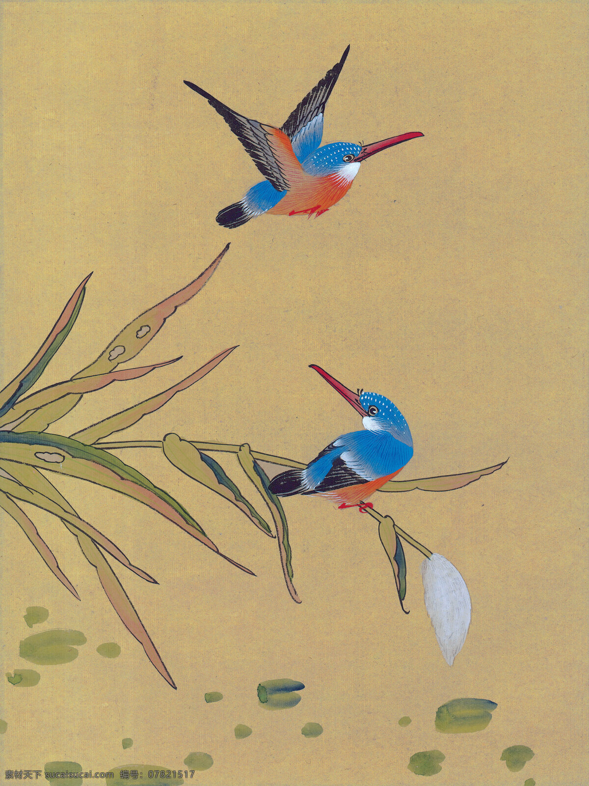 花鸟国画 国画 工笔 工笔花鸟 绘画 国画素材 文化艺术 绘画书法