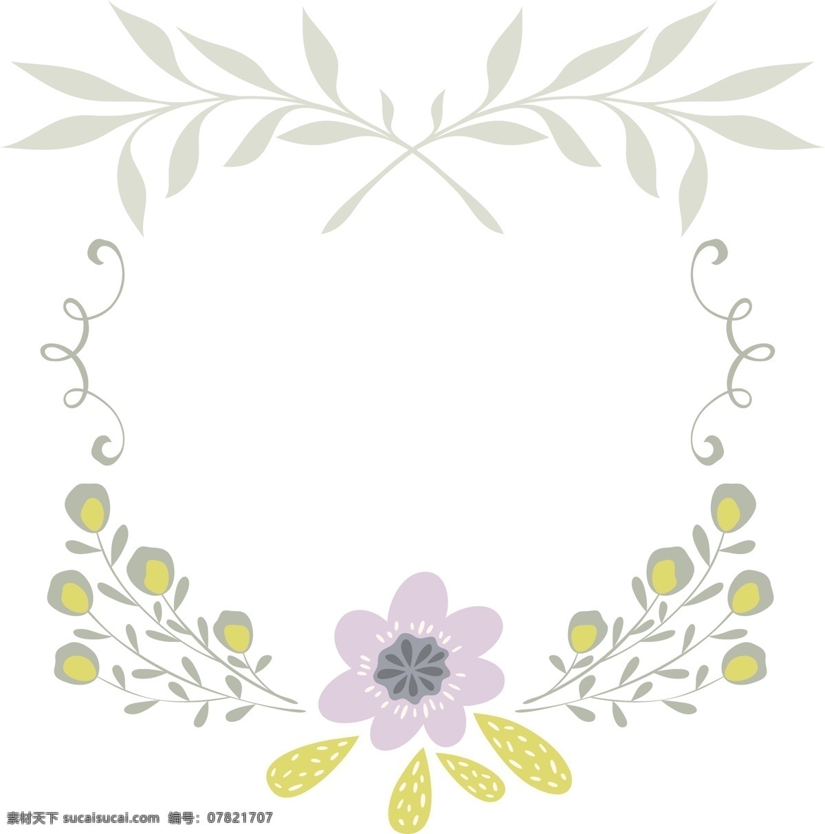 清新 树叶 边框 花卉 清新花朵 花卉边框 清新边框 花朵边框 树叶边框 小清新叶子 春夏促销 花环 花边装饰 女装促销 电商促销 蝴蝶 清新花卉