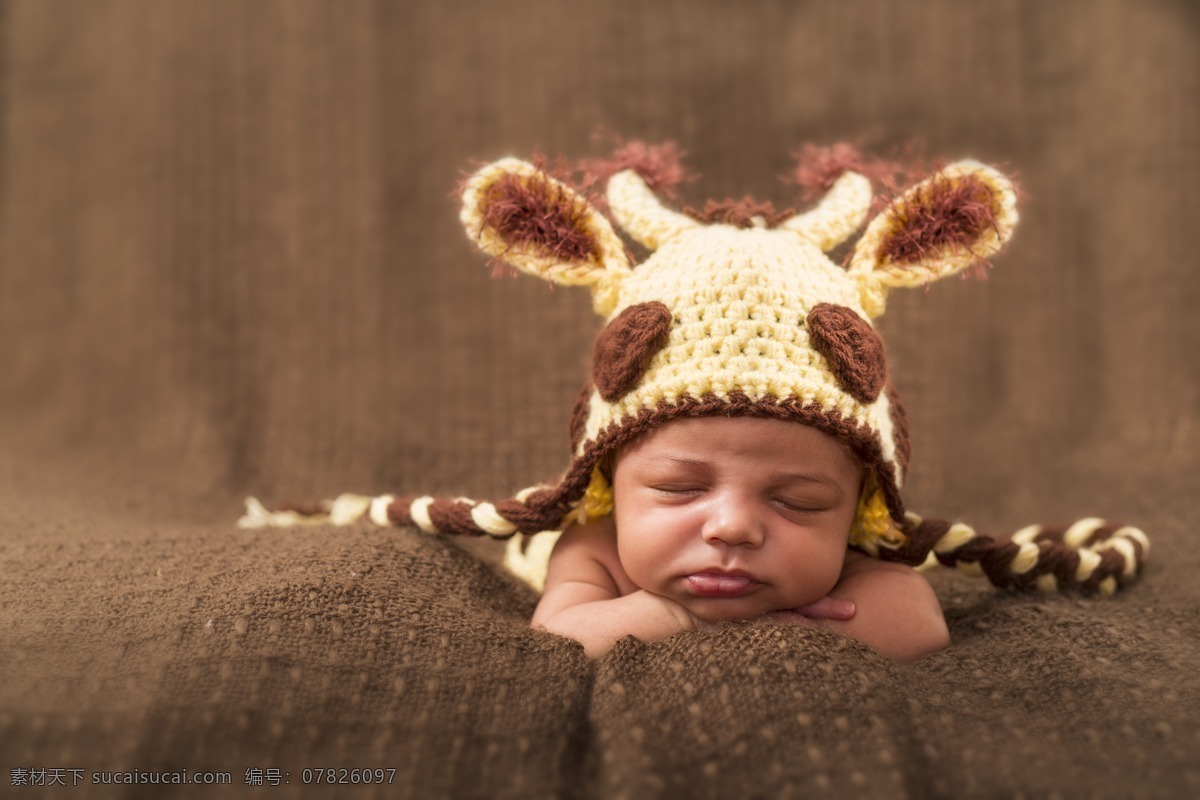 戴 毛线帽 睡觉 婴儿 小孩 婴儿幼儿 幼儿 外国小孩 可爱 婴幼儿 人物 儿童图片 人物图片