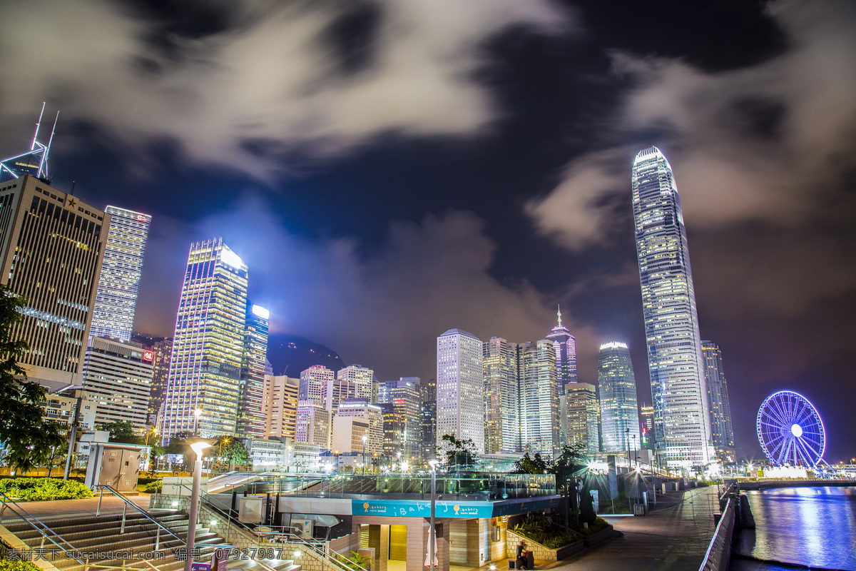 香港海港夜景 香港 海港 夜景 天际线 国际金融中心 旅游摄影 国内旅游