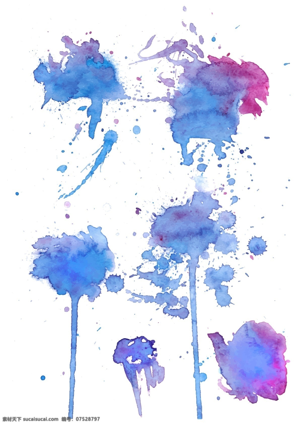 水彩笔刷 水墨 水彩 水粉 意境 流淌 效果 质感 绘画 绘图 彩绘 画笔 手绘 水墨笔刷 水墨水彩笔刷 底纹边框 背景底纹