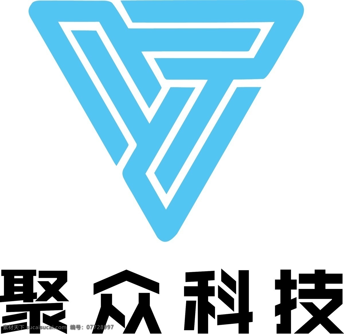 聚众 科技 logo 人 众人 标志 聚众科技标志 和合标志 和合logo 三菱 三角形标志 标志logo 标志图标 企业