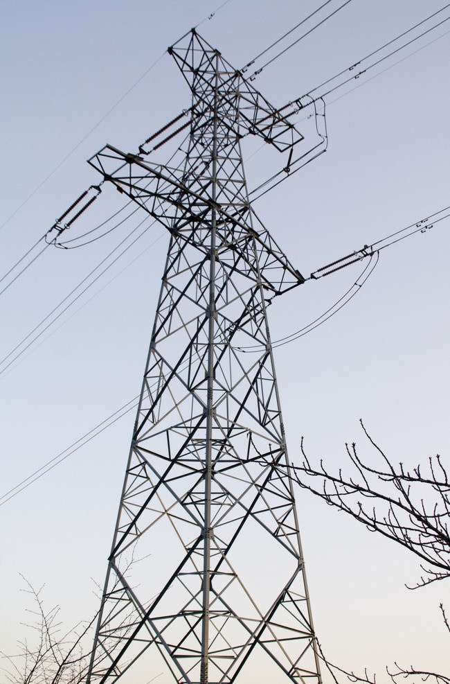 高压线 结构 连接 电 危险 能源 基础 公共 设施 湖南 黑色 天空 蓝色 现代科技
