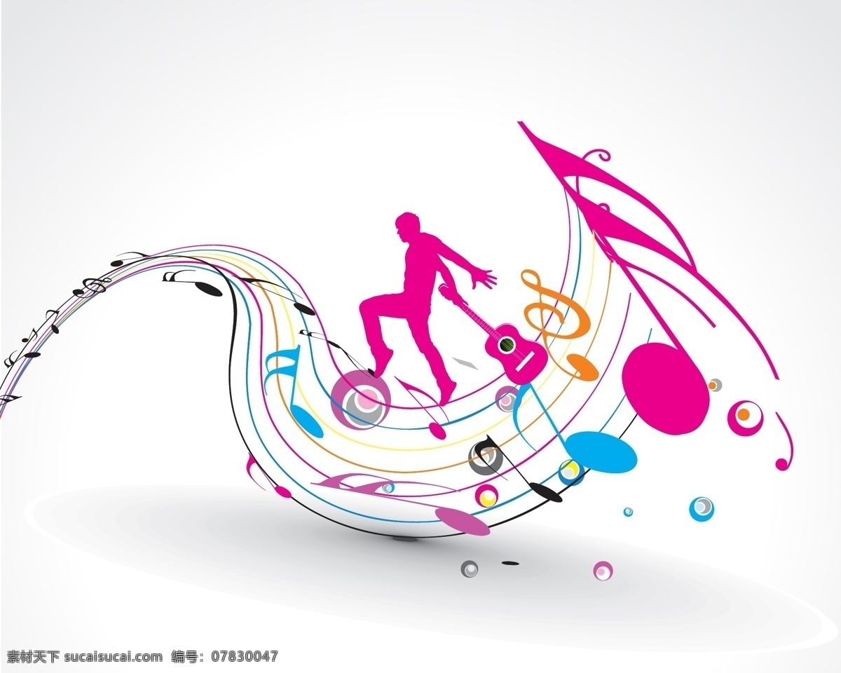 跳动的音符 跳动 音符 彩色 酷炫 动感 矢量 音乐矢量素材 文化艺术 舞蹈音乐