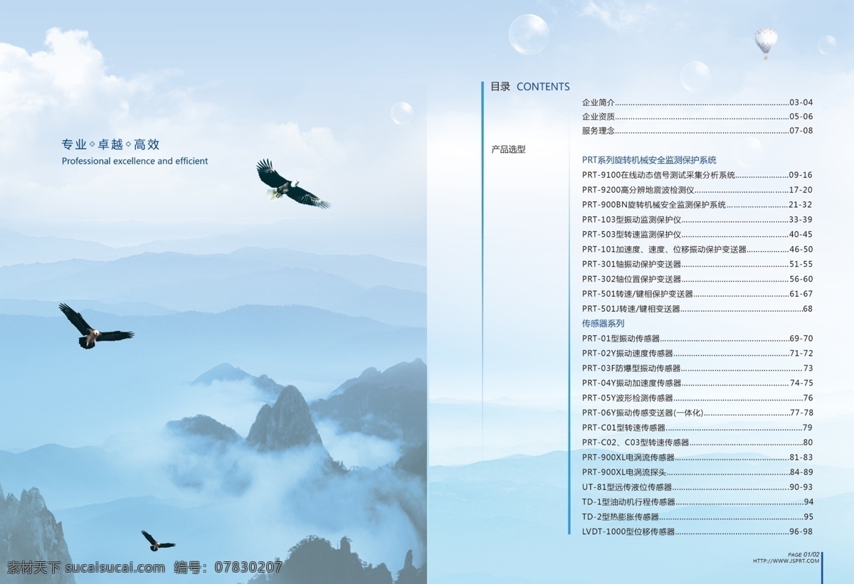 电子仪器画册 传感器 检测保护仪 变送器 检验装置 振动测量仪 电器控制柜 故障分析仪 保护系统 保护装置 控制系统 目录 画册设计