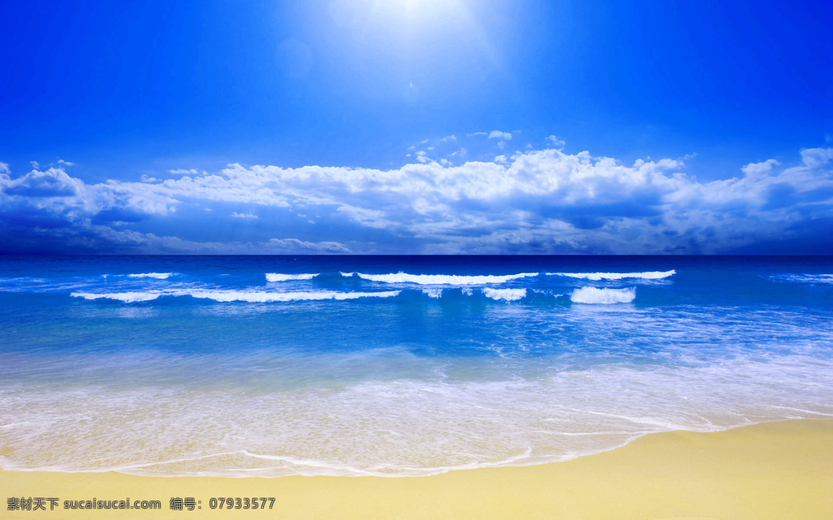 美丽 沙滩 风景 高清 夏日 阳光 海边