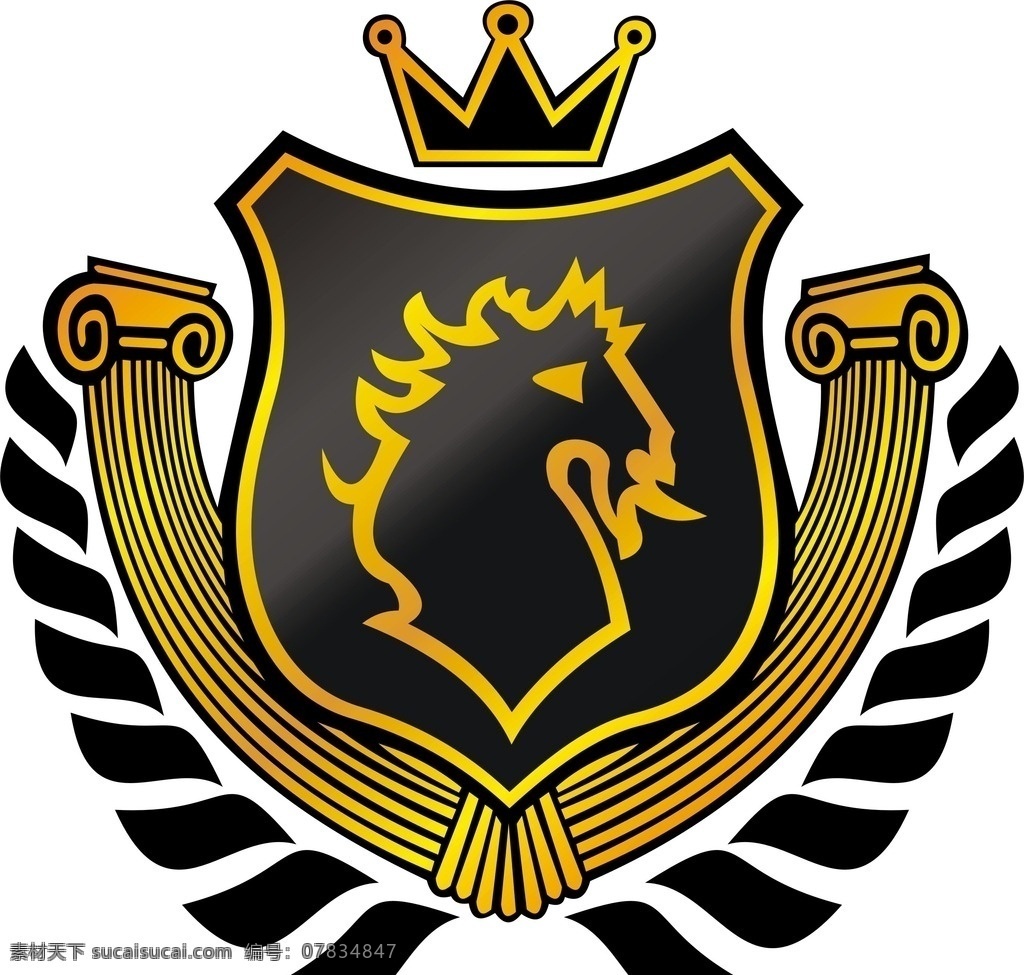 盾牌 形 logo 马 标志 标志图标 其他图标