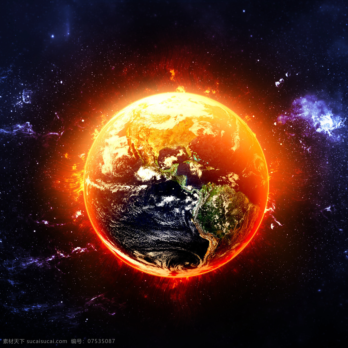 发热的地球 唯美 炫酷 地球 星球 发热 全球变暖 3d 环保 生态文明 3d设计