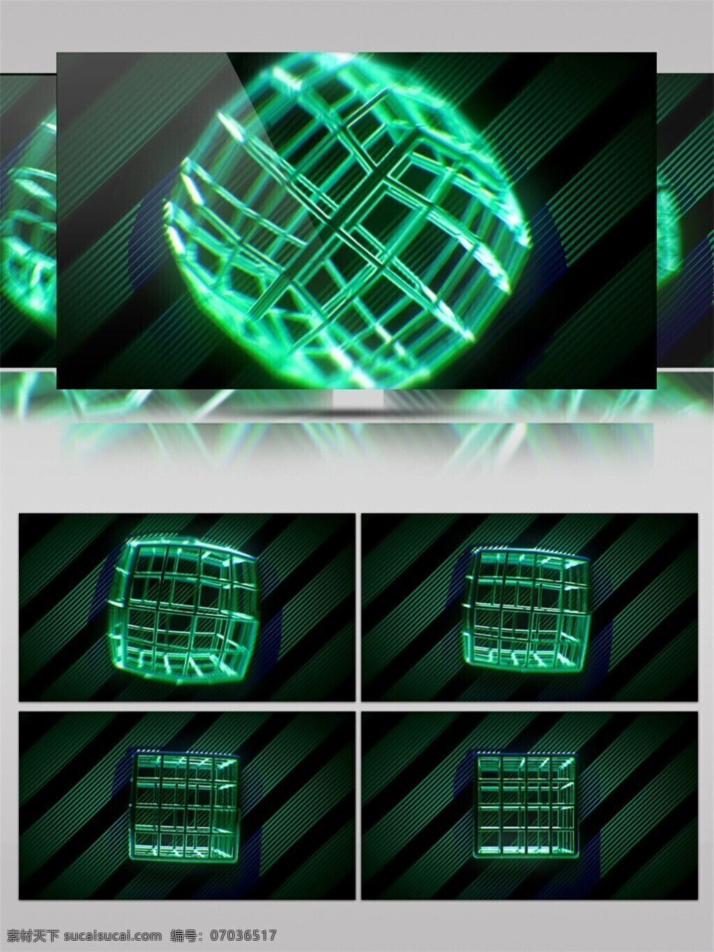 绿色 方块 笼子 视频 3d视频素材 特效视频素材 背景视频素材