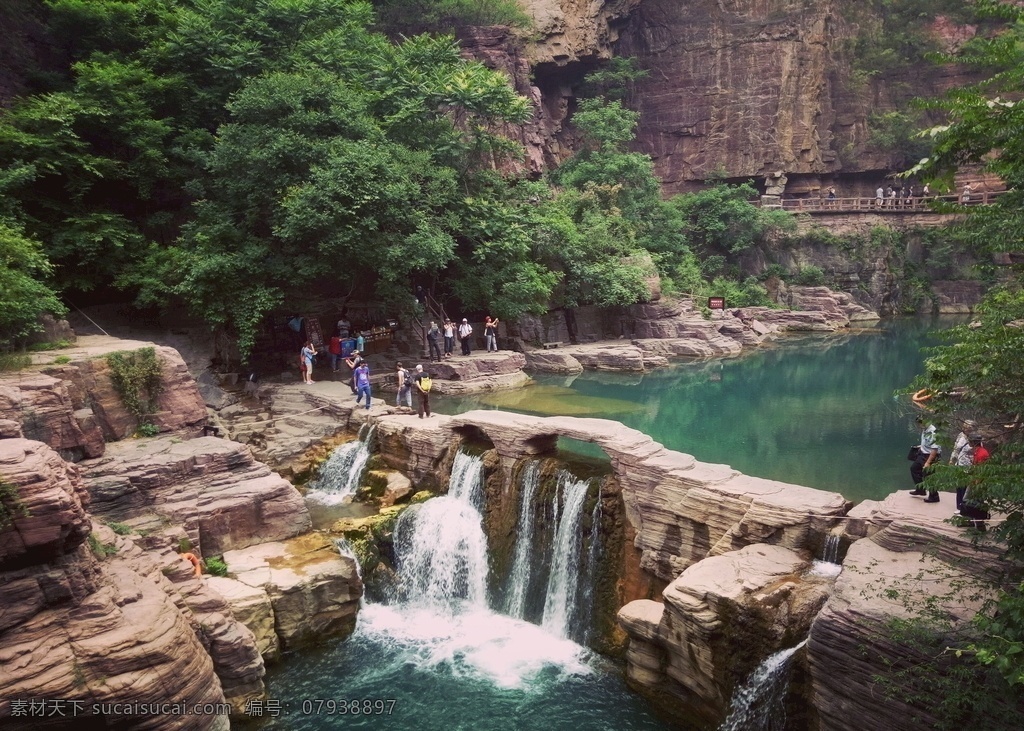 红石峡 瀑布 泉水 峡谷 名胜 地质景观 自然景观 风景名胜