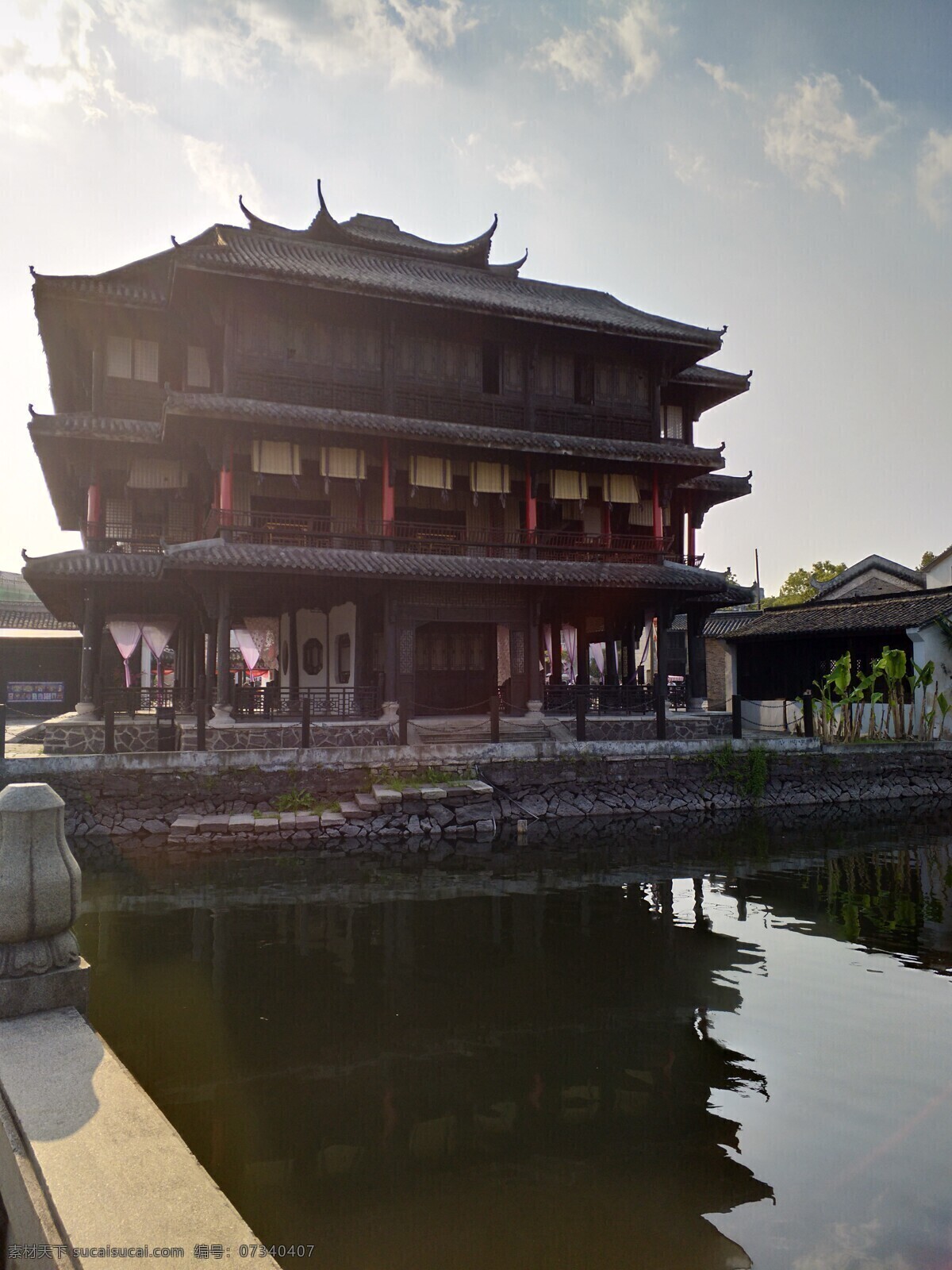 楼 建筑 古代客栈 湖边客栈 仿古建筑 明清建筑 风景照 旅游摄影 国内旅游