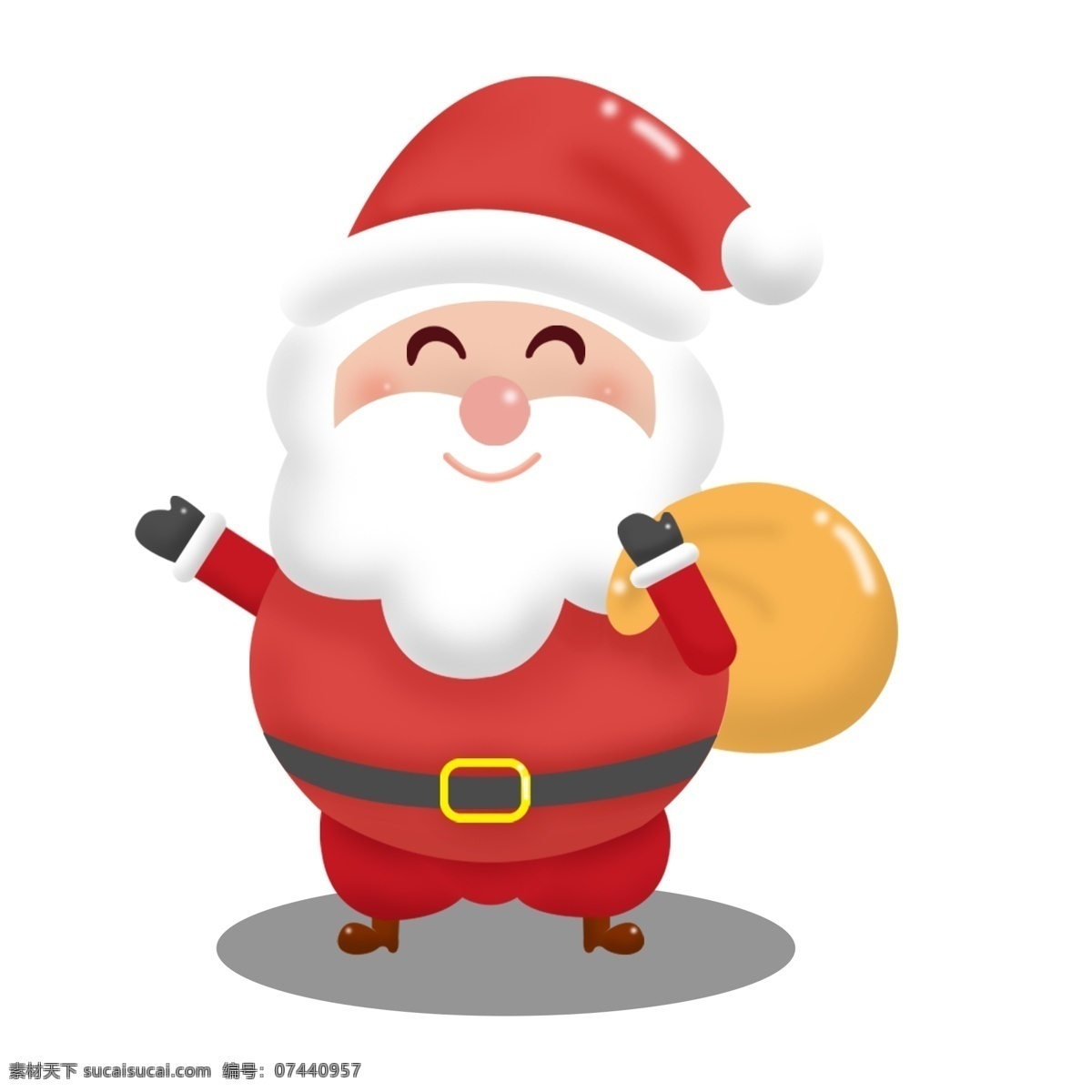 圣诞老人 卡通 可爱 商用 元素 礼物 和蔼 可商用 开心