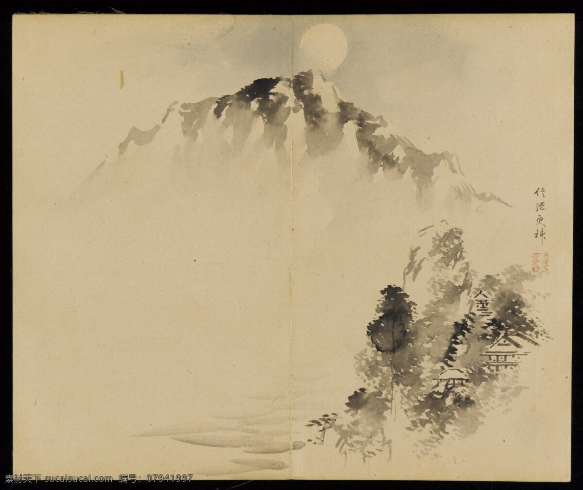 歌川广重版画 歌川广重 日式 浮世绘 和风 绘画 版画 经典 文化艺术 绘画书法