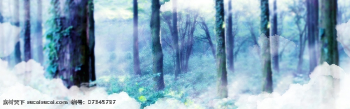 浪漫 清新 森林 系 banner 背景 场景背景 大屏幕背景 绿色背景 清新背景 森林背景 植物背景