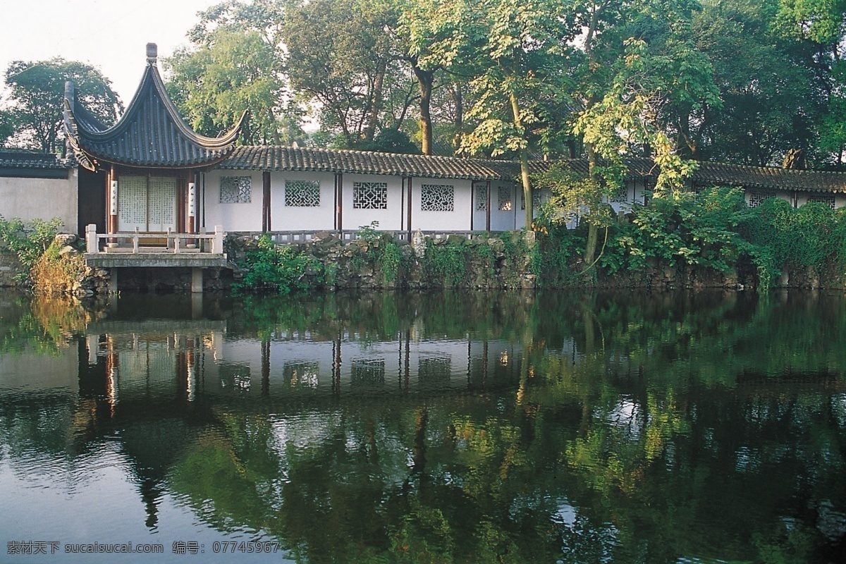 沧浪亭 亭台 围墙 走廊 绿树环抱 流水 倒影 春意盎然 摄影专辑 国内旅游 旅游摄影