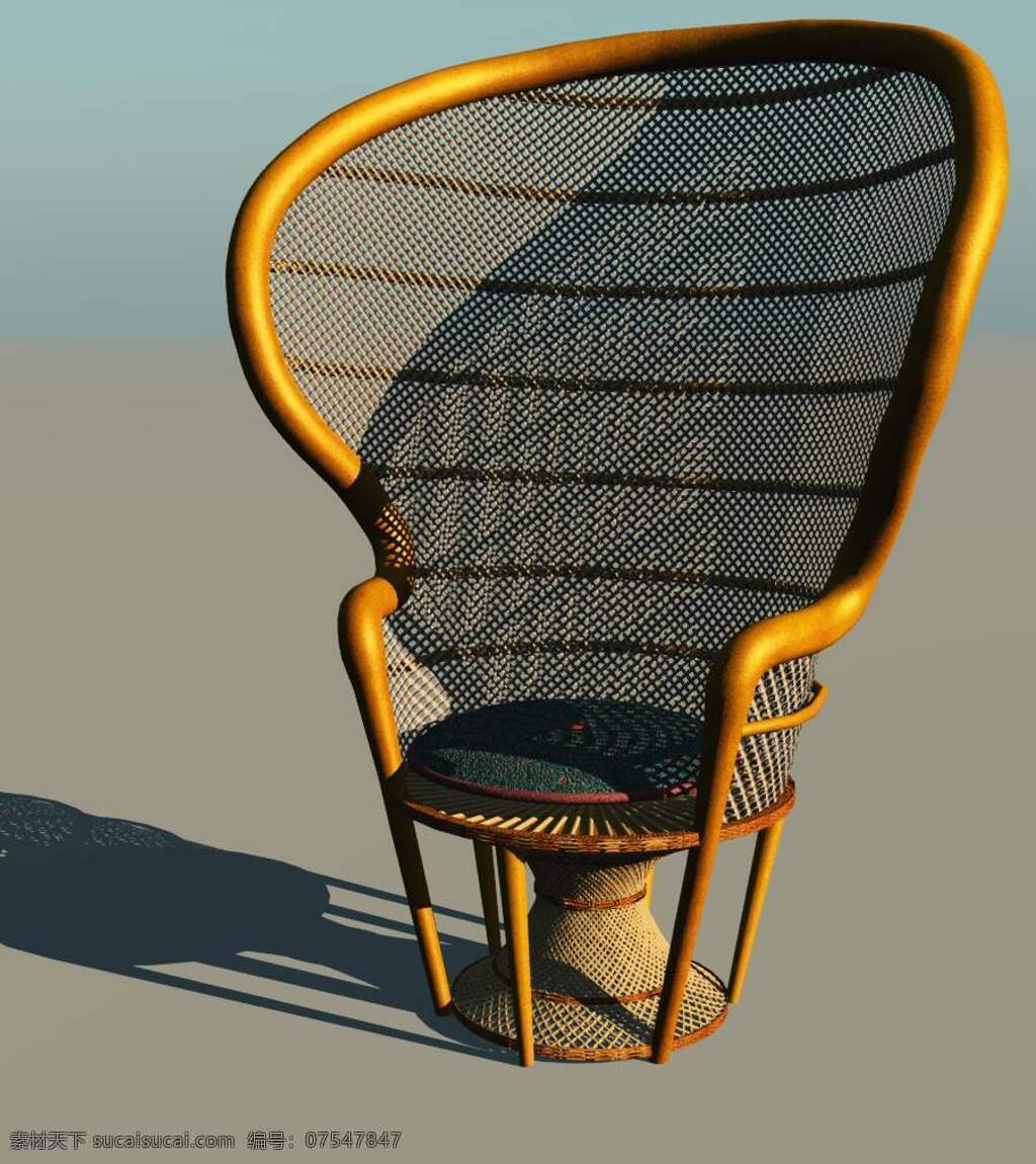 老式椅子 peacock 椅子 chair vue场景 3d模型素材 其他3d模型