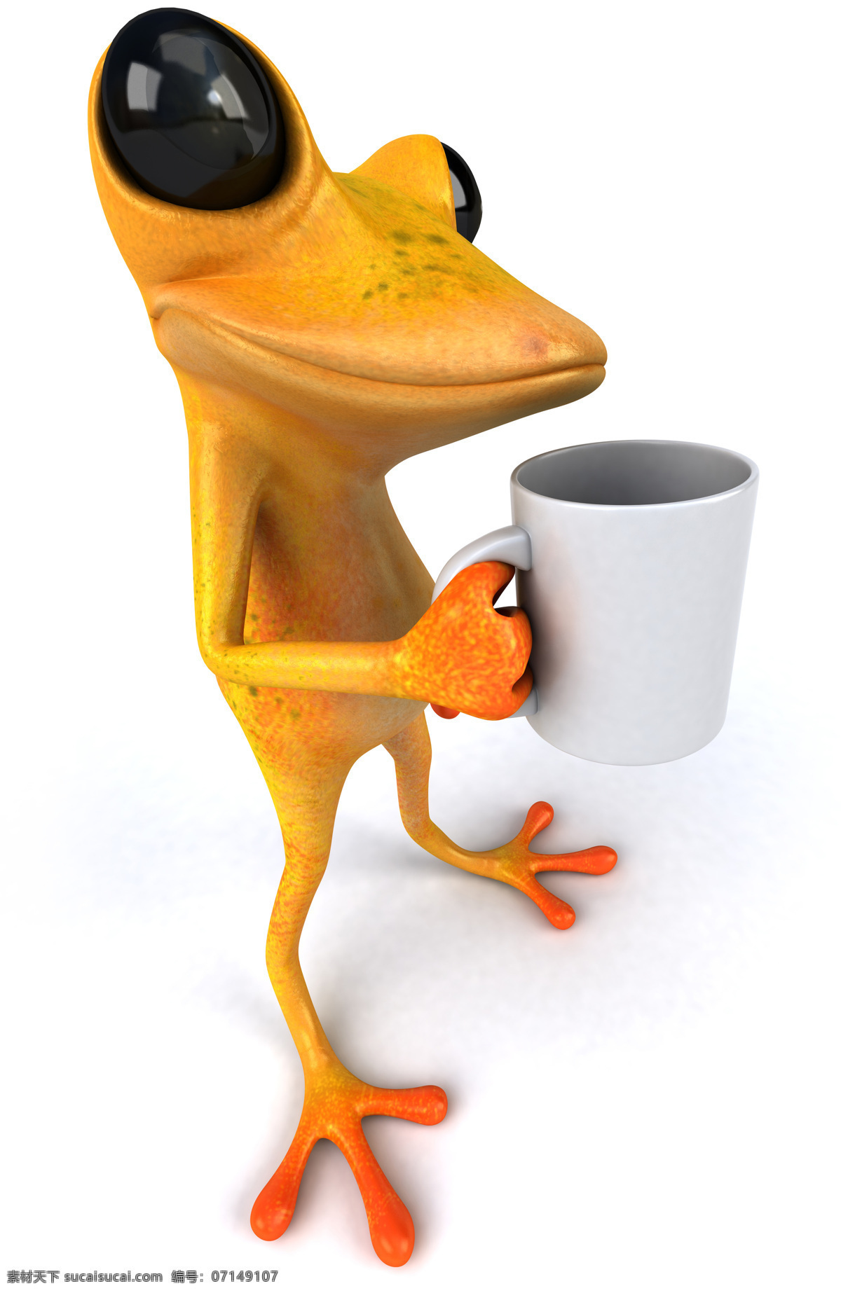 端 杯子 青蛙 有趣的动物 3d青蛙 动物 其他类别 生活百科