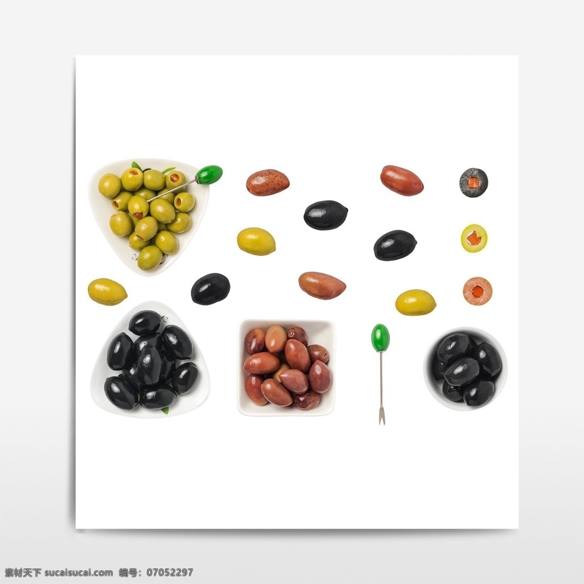 青橄榄 黑橄榄 红橄榄 水果 新鲜水果 免抠元素 分层