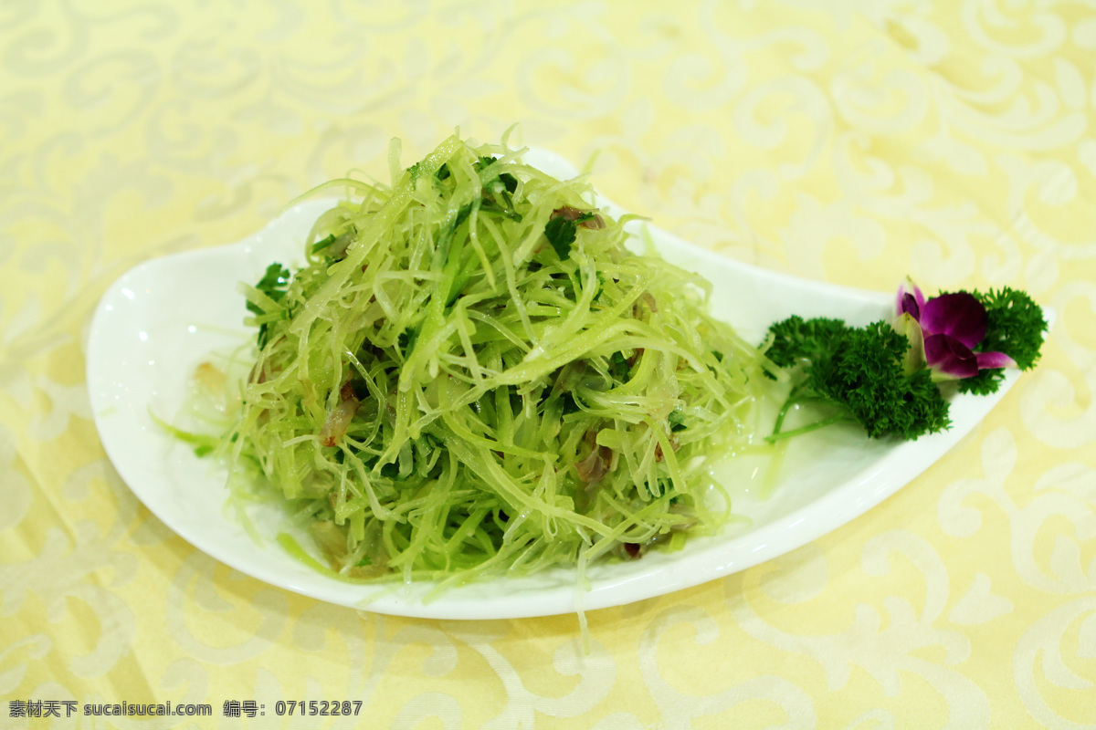 黄瓜丝 黄瓜 高档菜 菜谱 菜品 传统美食 餐饮美食