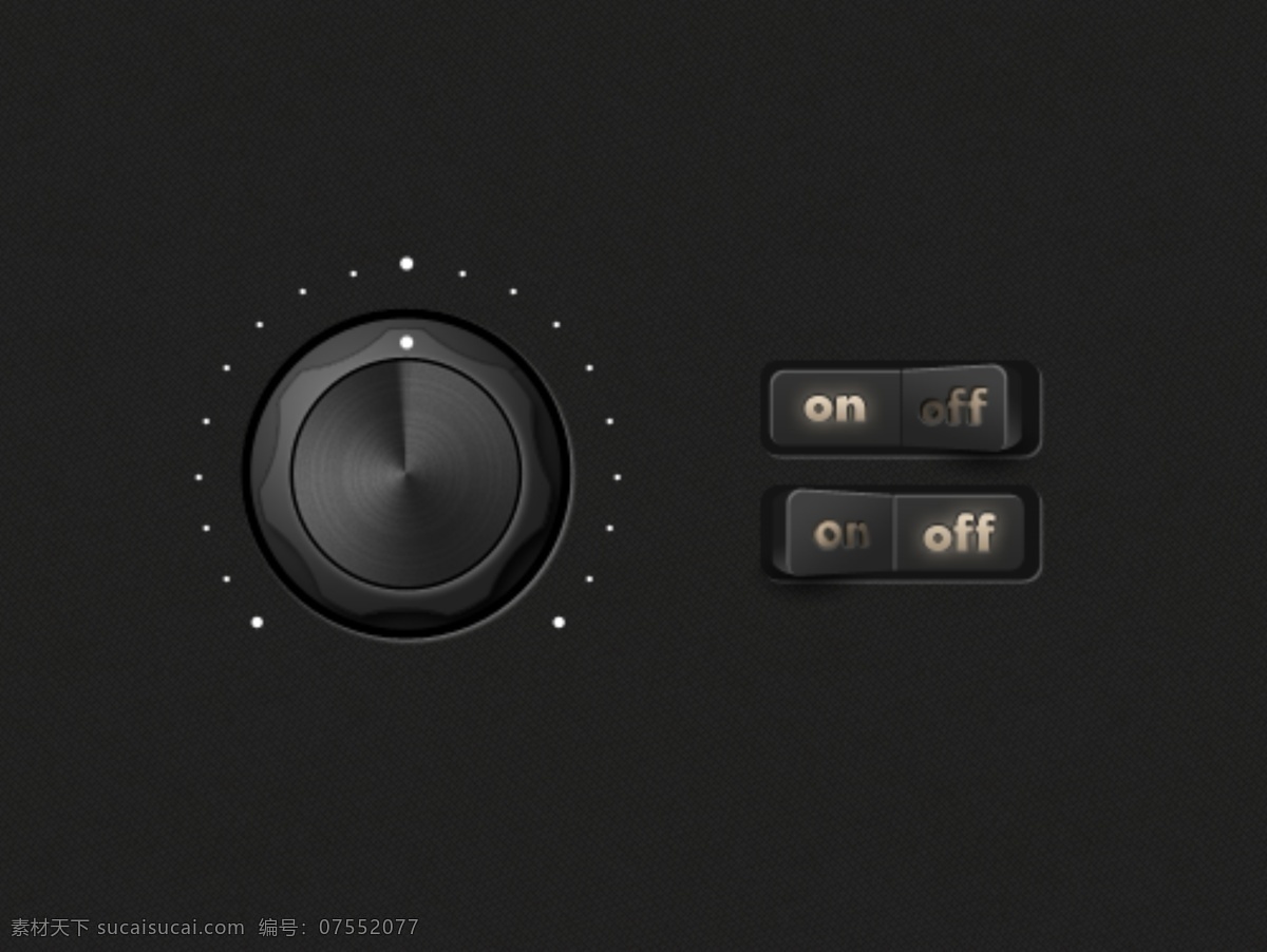 黑暗 控制 旋钮 web 高分辨率 接口 开关 免费 清洁 时尚的 现代的 质量 新鲜的 设计新的 新的 hd 元素 用户界面 ui元素 详细的 开关开关 对了 黑色的按钮 仪表板 有光泽的 控制旋钮 圆形的 矢量图