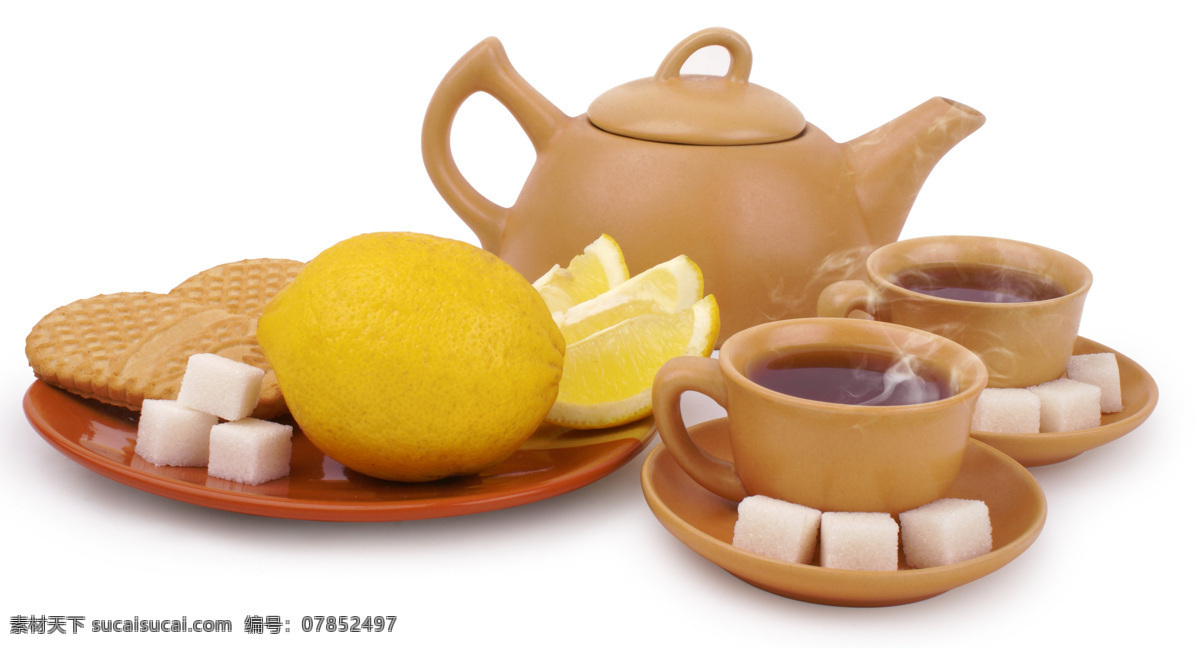 柠檬 饼干 茶具 茶壶 茶道 茶 茶文化 茶杯 茶道图片 餐饮美食