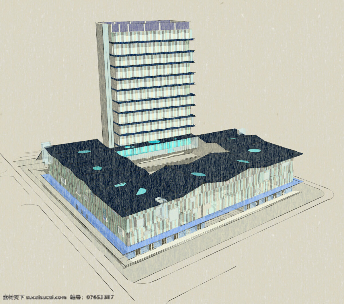 商业建筑 环境设计 建筑 建筑设计 商业 效果图 综合体 家居装饰素材