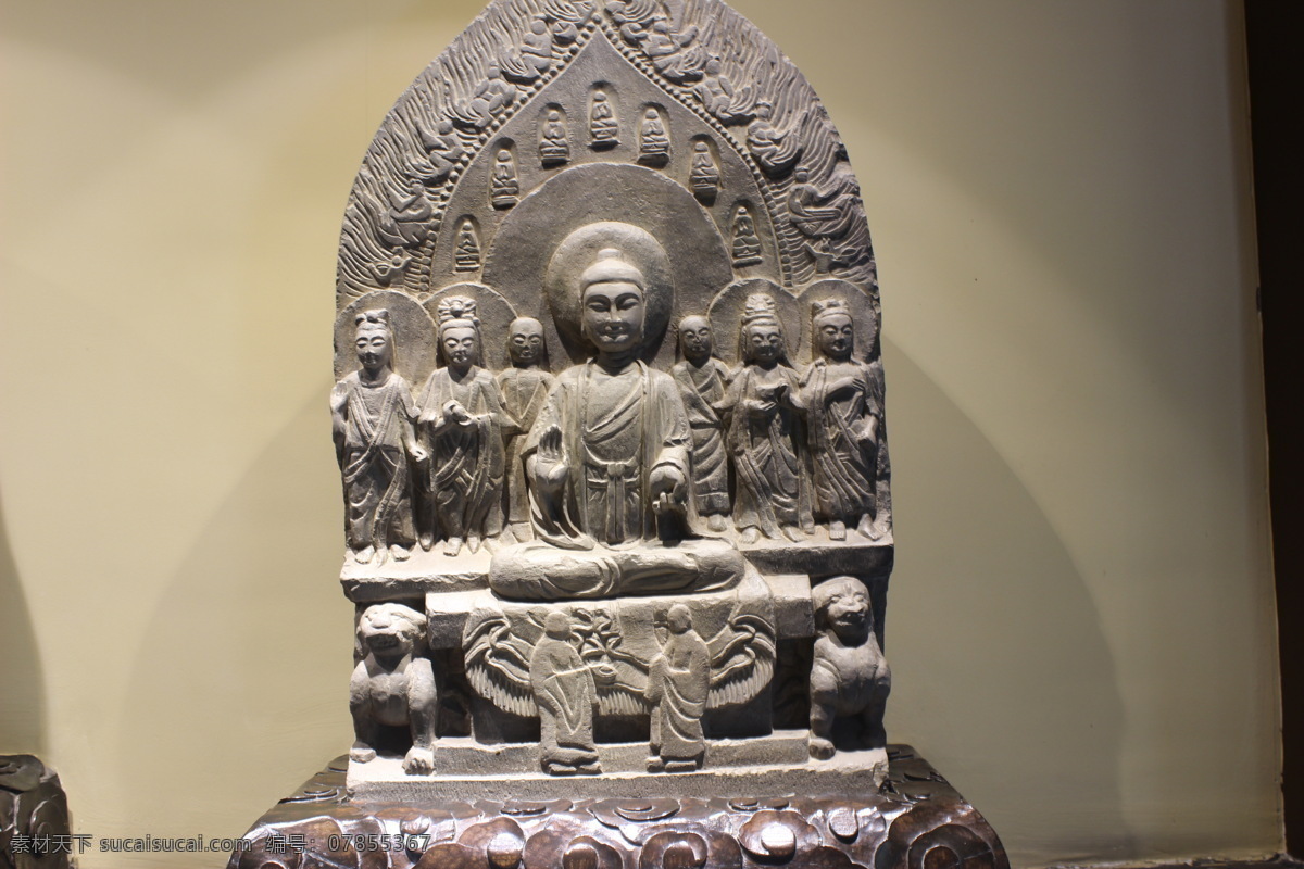 佛祖 佛教 宗教 宗教文化 释迦 释迦坐像龛 大梁 四川博物馆 文化艺术 宗教信仰