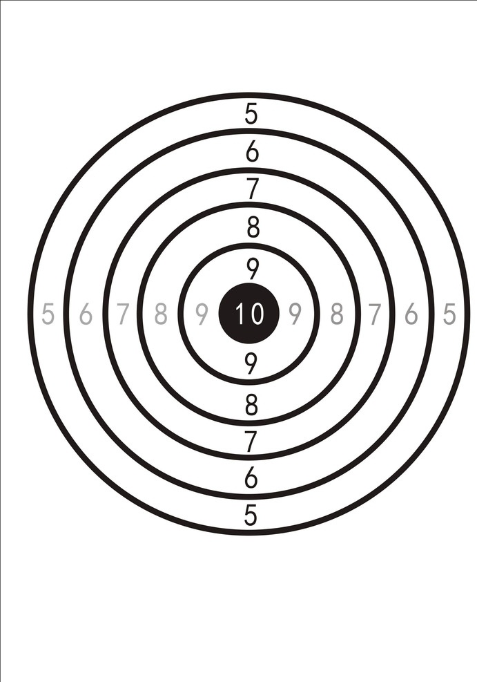打印靶子 标靶 打靶 十环 生活百科 休闲娱乐