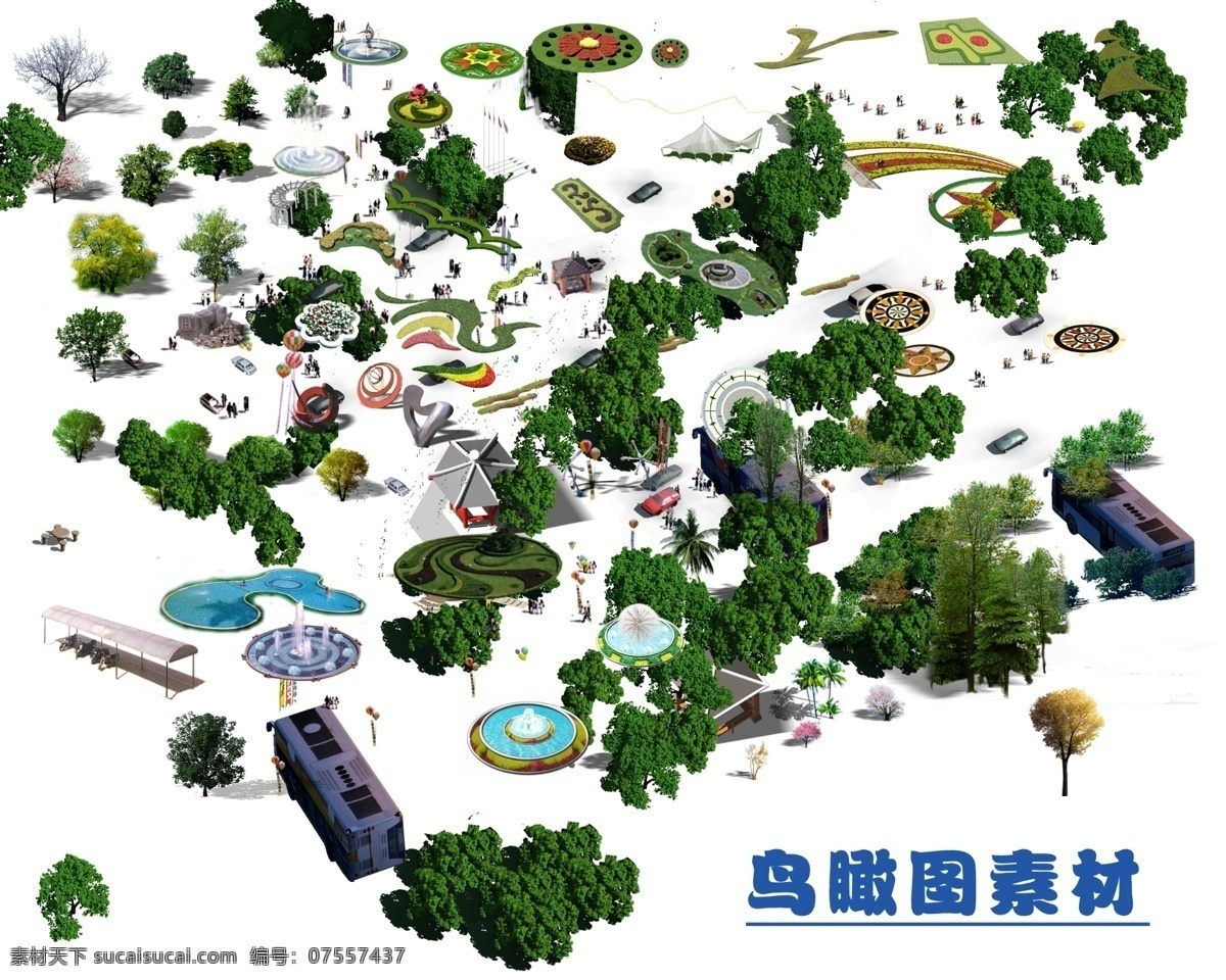 规划图素材 规划图 山石 景观 平面素材 3d素材
