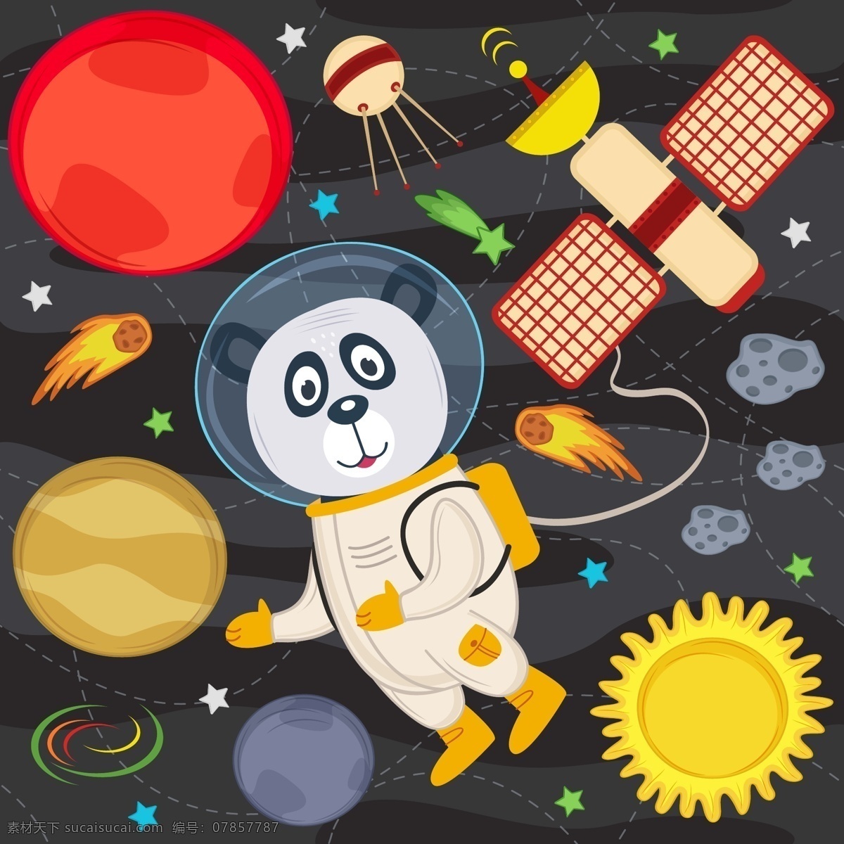 创意 卡通 插画 图案 宇宙太空 银河 星球 动物园 小清新 卡通画 装饰画 绘画 涂鸦 儿童画 精美 墙纸图案 矢量图案 动物 线条 节日装饰 动漫动画