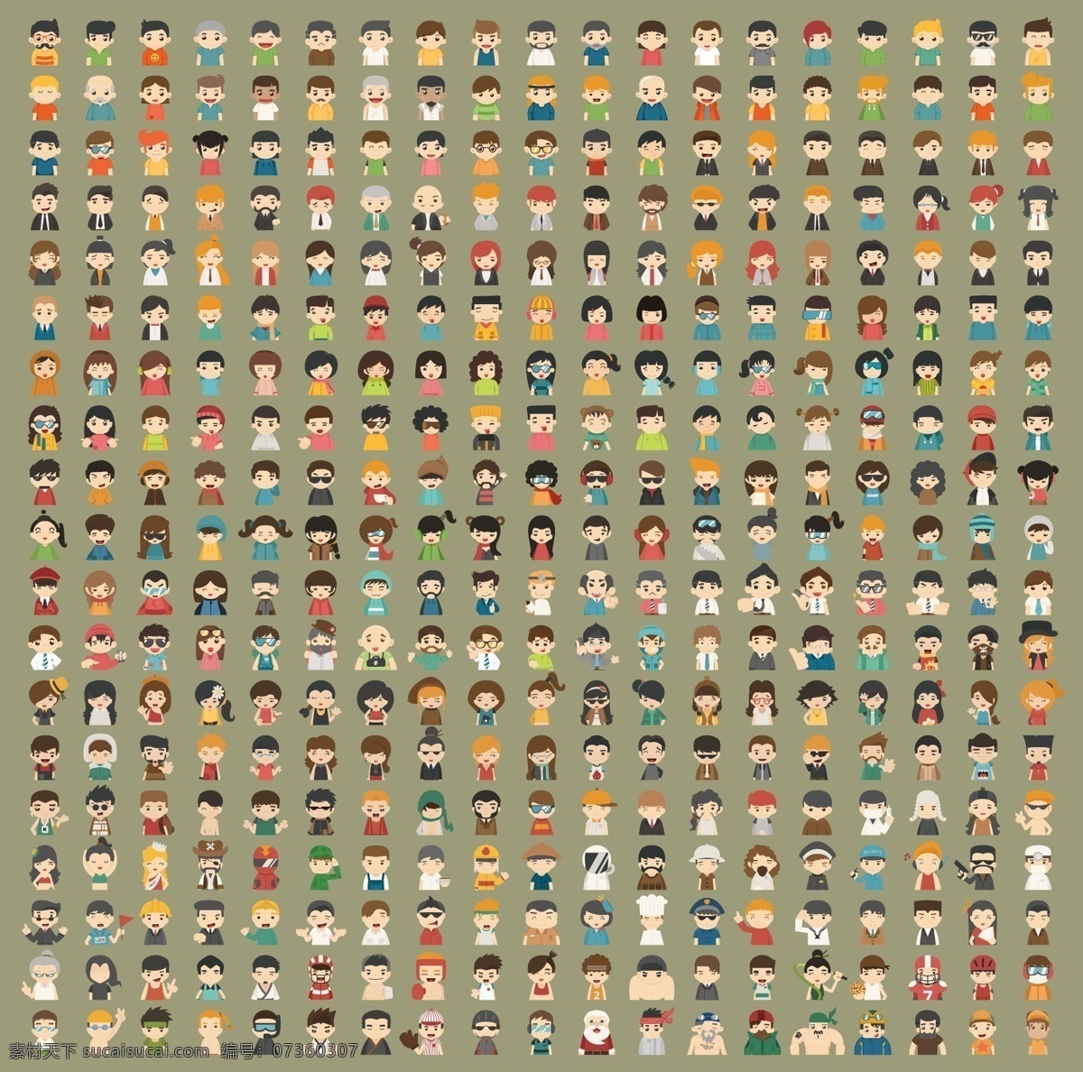 卡通人物 卡通 人物 儿童 成人 头像 元素