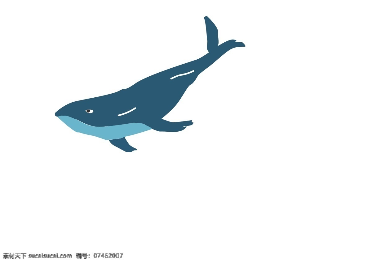 卡通 手绘 小海 豚 蓝色 海豚 鲸鱼 动物 水 海 有用 游泳