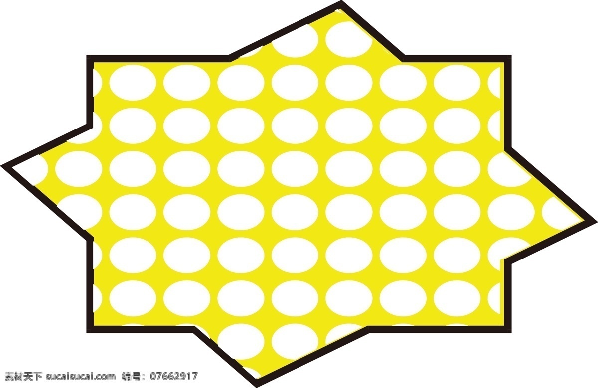 黄色 圆点 矢量 波普 风 框 波普风框 黄色框 圆点框 矢量框 对话框