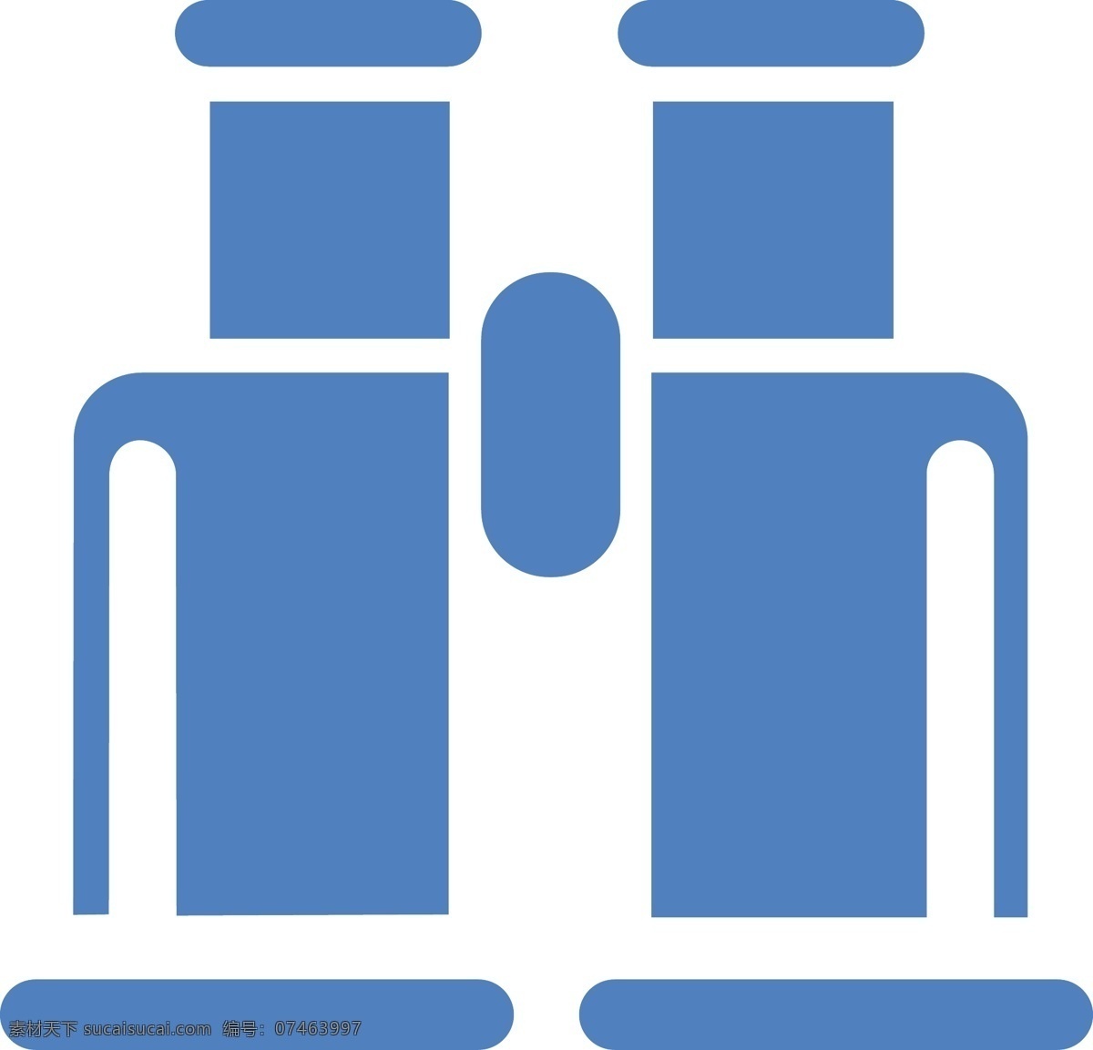 双筒 望远镜 简单 图标 矢量图 其他矢量图