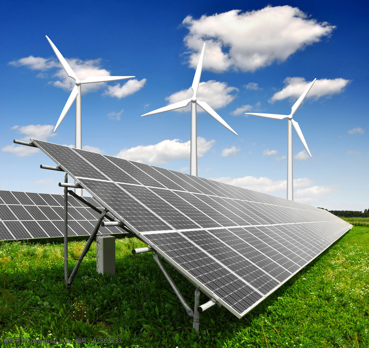 太阳能风能 太阳能 绿色能源 电力 新能源 太阳能板 光伏 环保 工业生产 现代科技 可再生能源