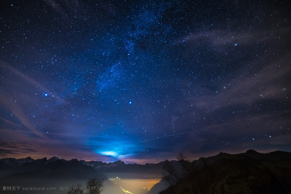 星河 银河 夜空 大山 黑森林 壁纸 高清 超清 旅游摄影 自然风景