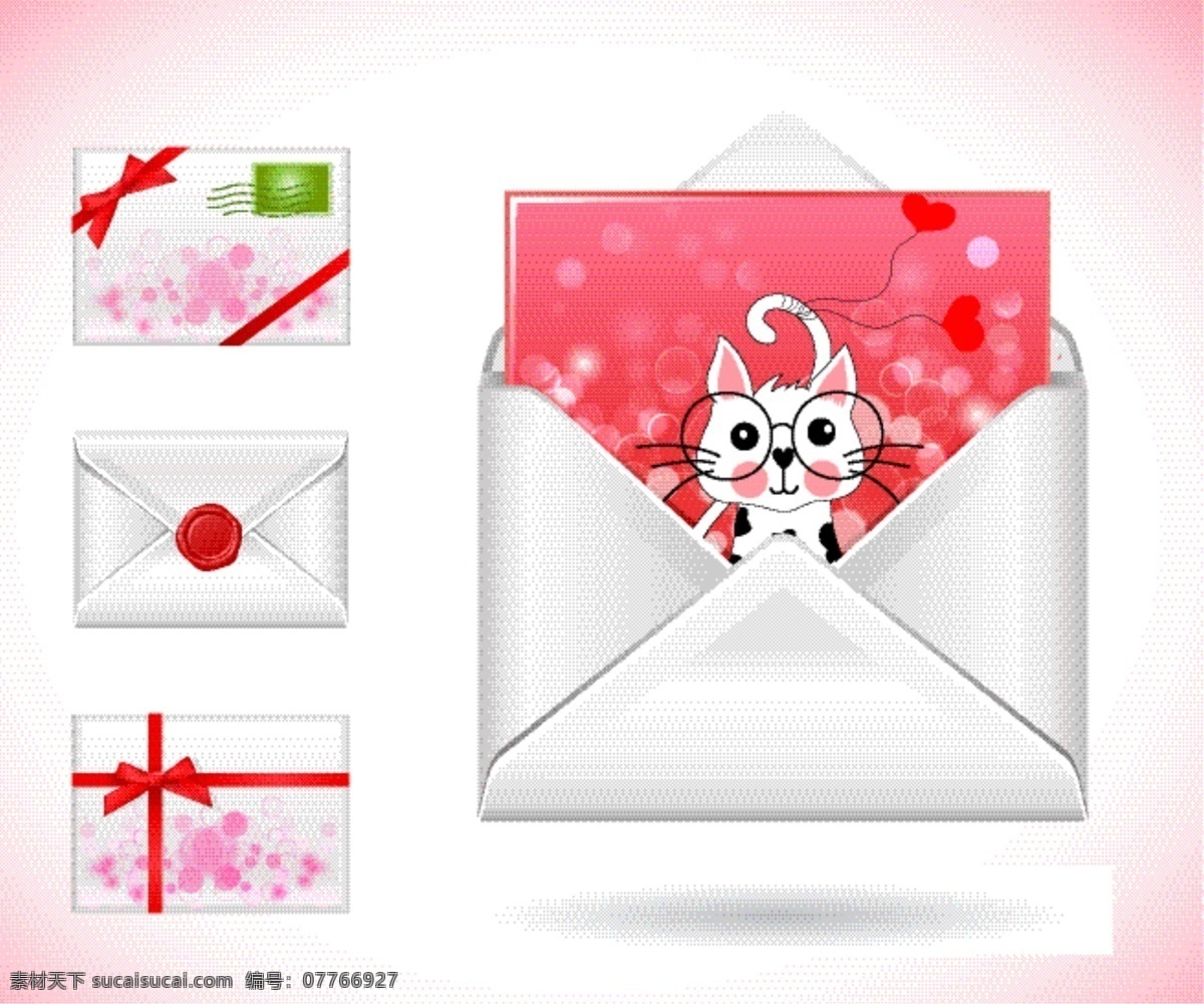 邮件包矢量图 邮件 发邮件猫 礼物 礼物邮件 邮箱 矢量图