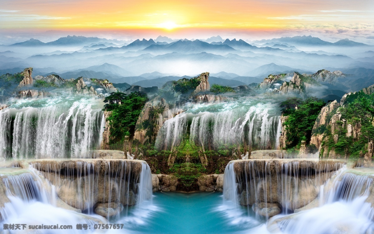 流水 发财 背景 墙 招财进宝 招财进宝风景 招财进宝山水 招财进宝画 招财进宝图 招财进宝挂画 客厅山水画 招财树 发财树 财源广进风景 山水风景画 山水画 背景墙 电视墙 壁画 风水画 聚宝盆 瀑布流水生财 山水 分层