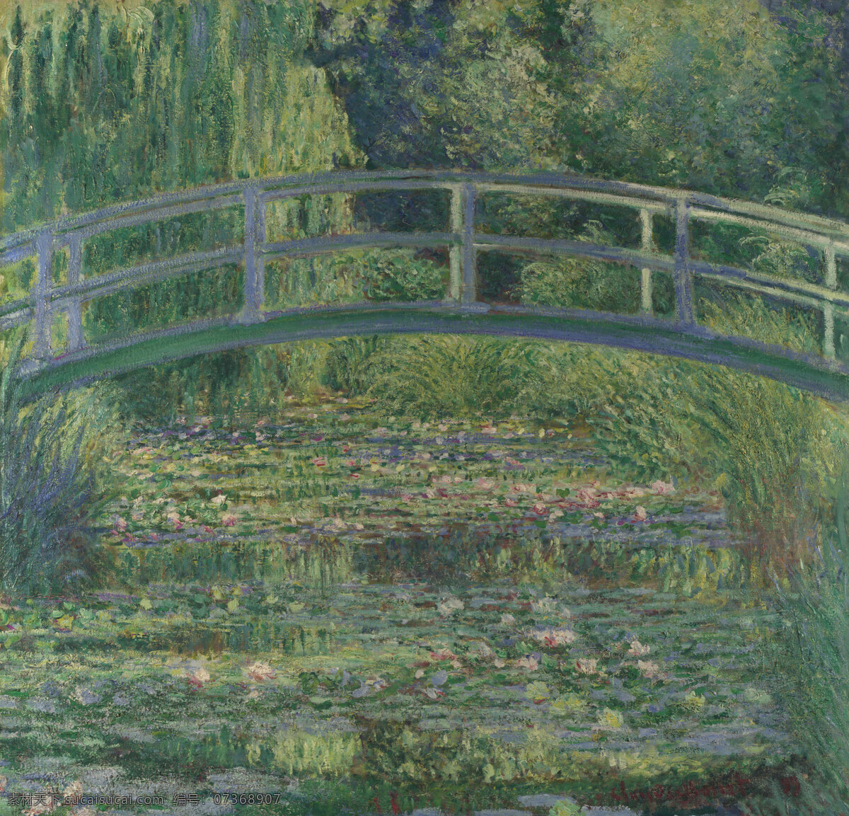 莫奈睡莲池塘 睡莲 油画 风景 世界名画 莫奈 法国 名画 文化艺术 绘画书法