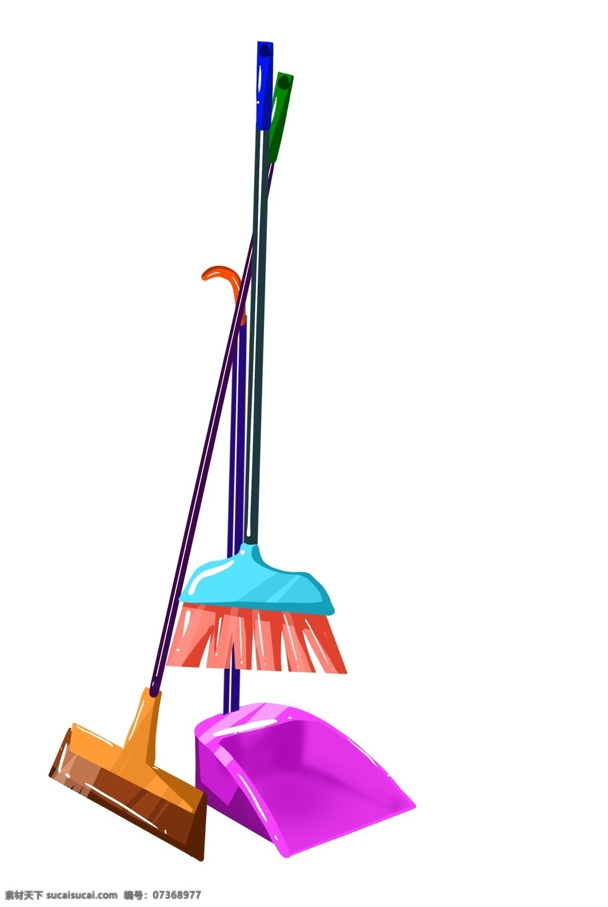 打扫 卫生 工具 插图 清洁工具 扫把 笤帚 紫色工具 红色工具 拖布 打扫卫生工具 打扫卫生