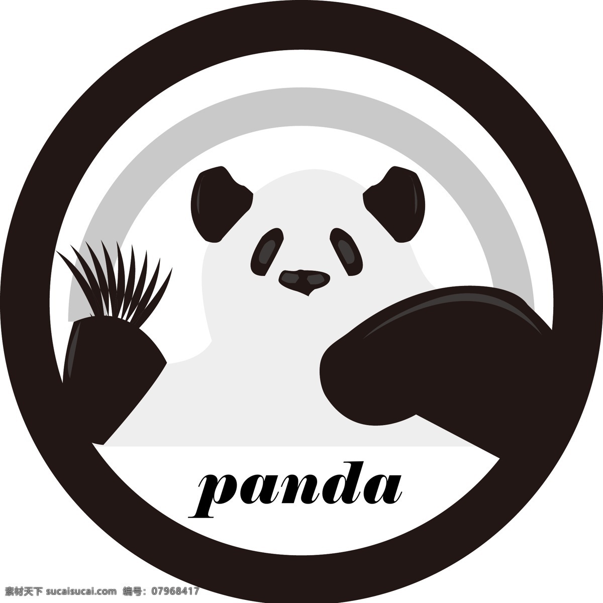 熊猫logo 熊猫 国宝 黑白卡通 卡通 logo 形象 企业 动物 动漫动画 动漫人物