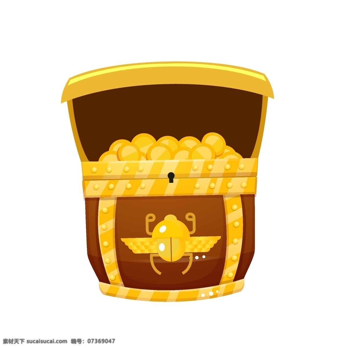 打开 宝 箱 金币 插图 金灿灿的金币 漂亮的金币 黄色箱子 打开的箱子 装饰箱子 精致的箱子 箱子宝物