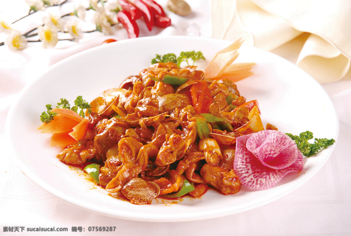 花蛤烧肥肠 美食 传统美食 餐饮美食 高清菜谱用图