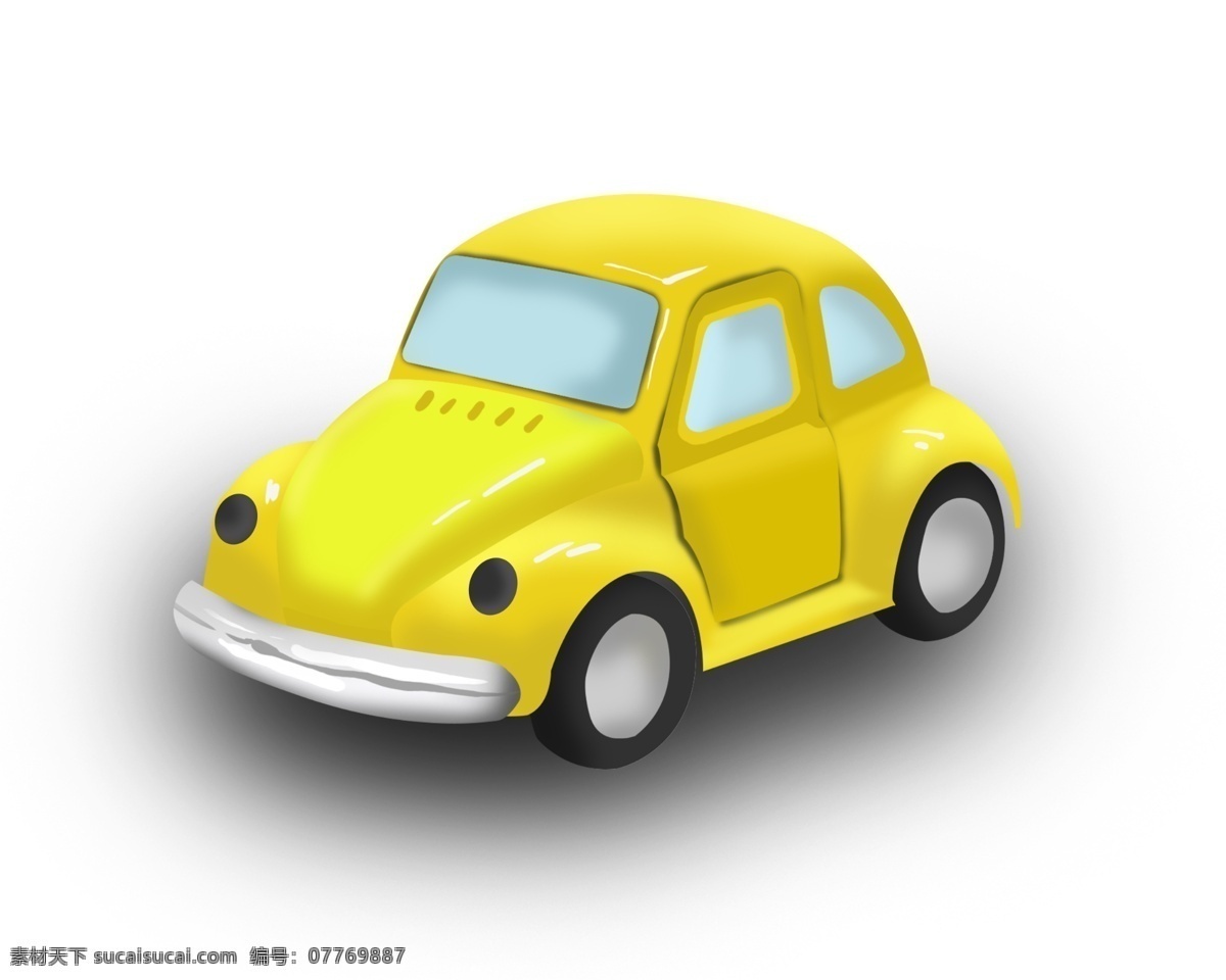 黄色的小汽车 汽车 玩具 黄色