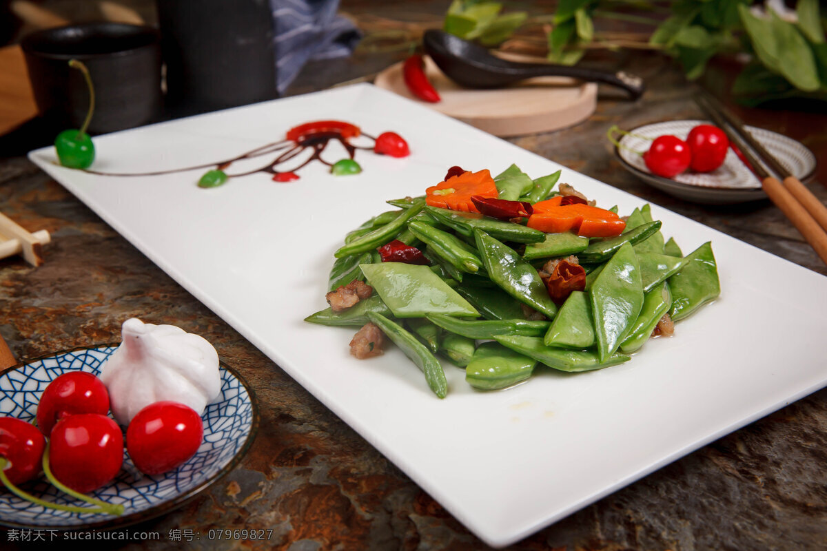 干煸芸豆 芸豆 炒菜 菜品 食物 中餐 餐饮美食 传统美食